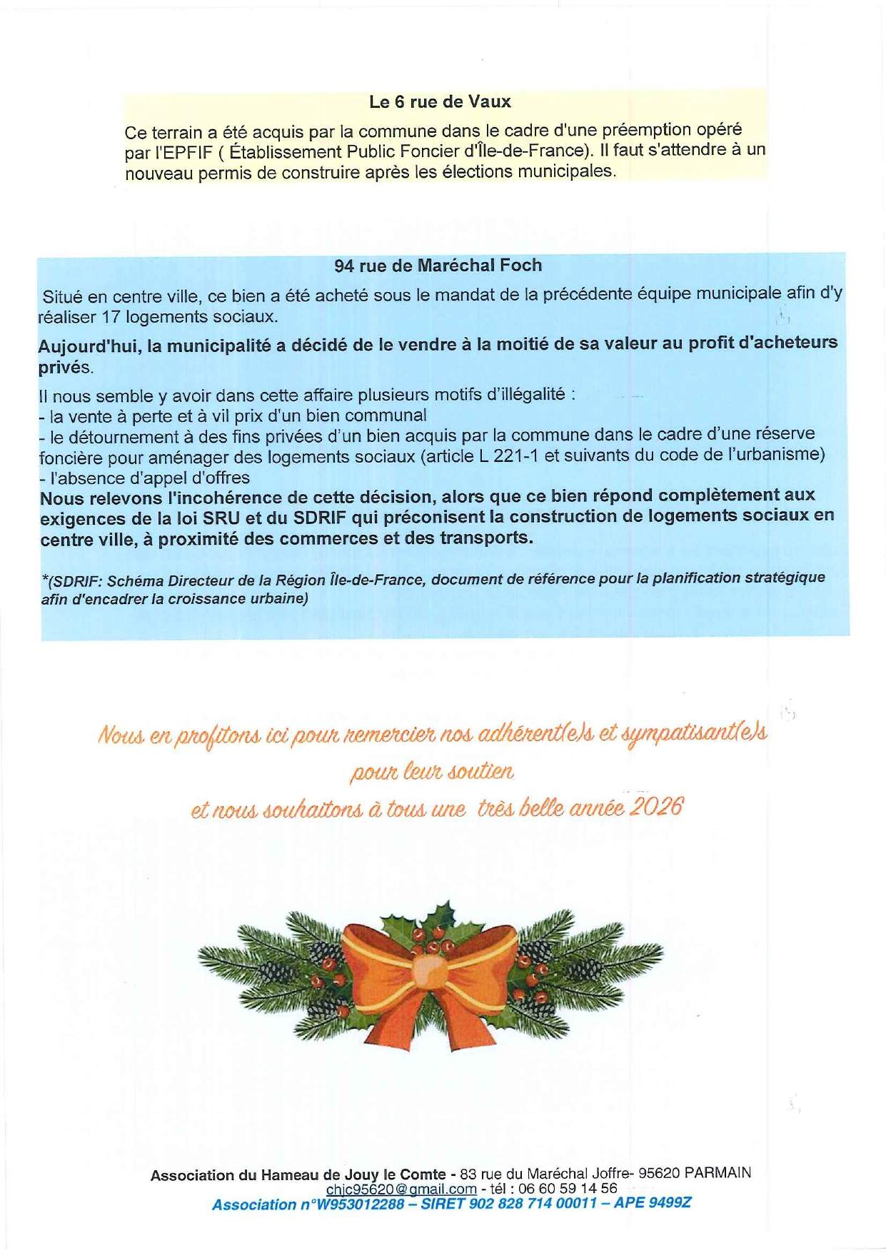 procédure association a jouy le comte permis de construire 2026